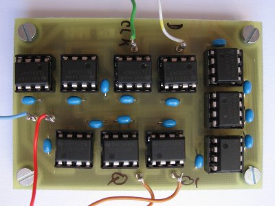 DFF test board photograph, component side